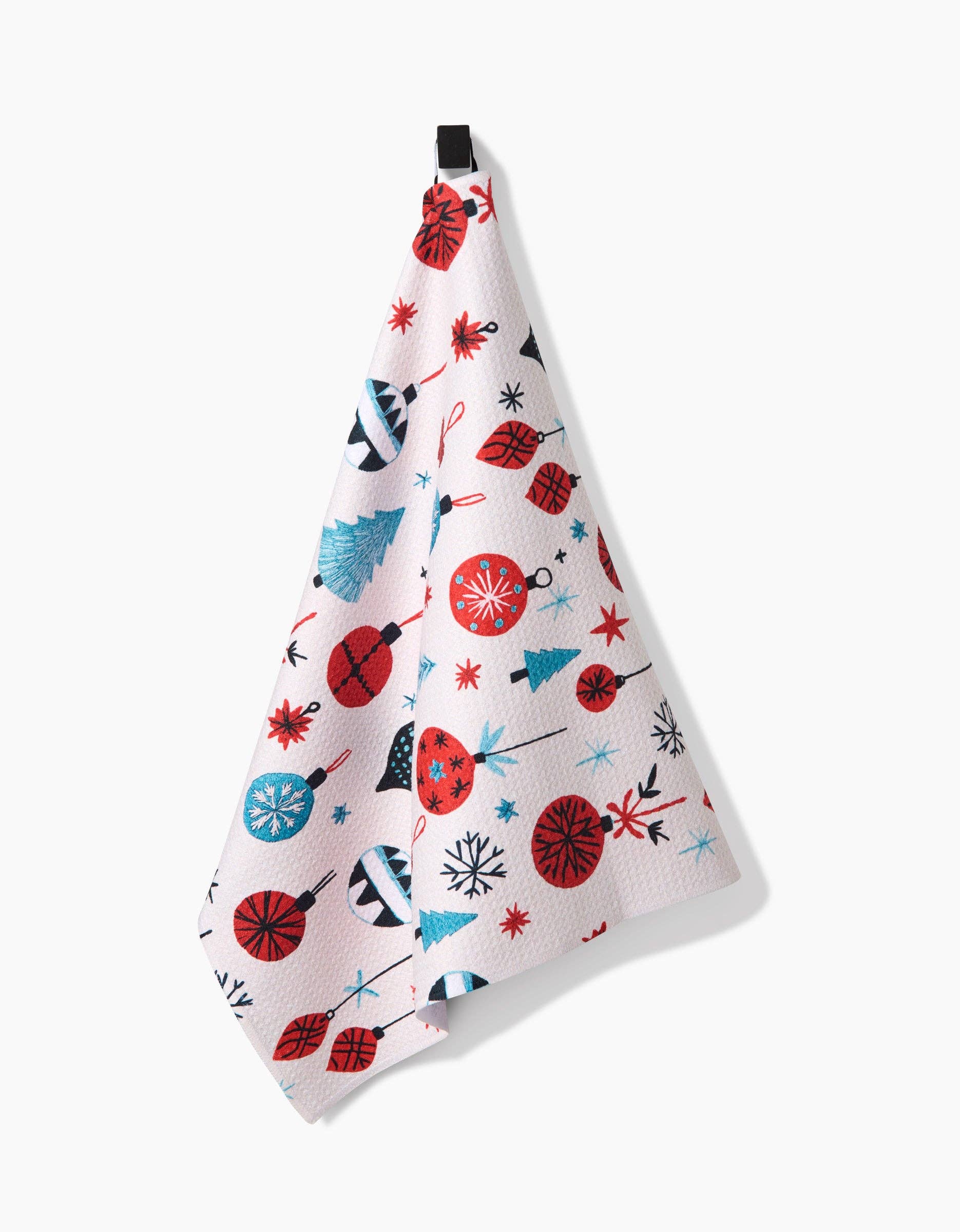 Geometry - Embroidered Ornaments Tea Towel