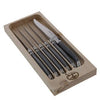 The French Farm - Jean Dubost 6 Steak Knives with Gray Handles in Tray