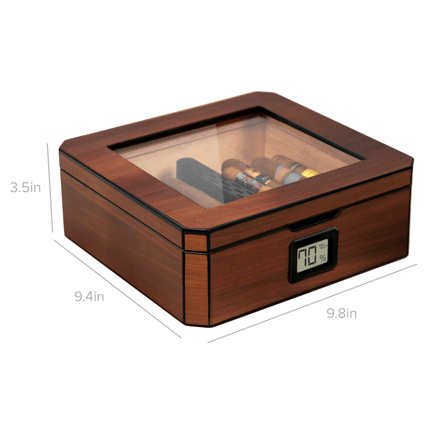 Case Elegance - MAG Humidor - Walnut Finish