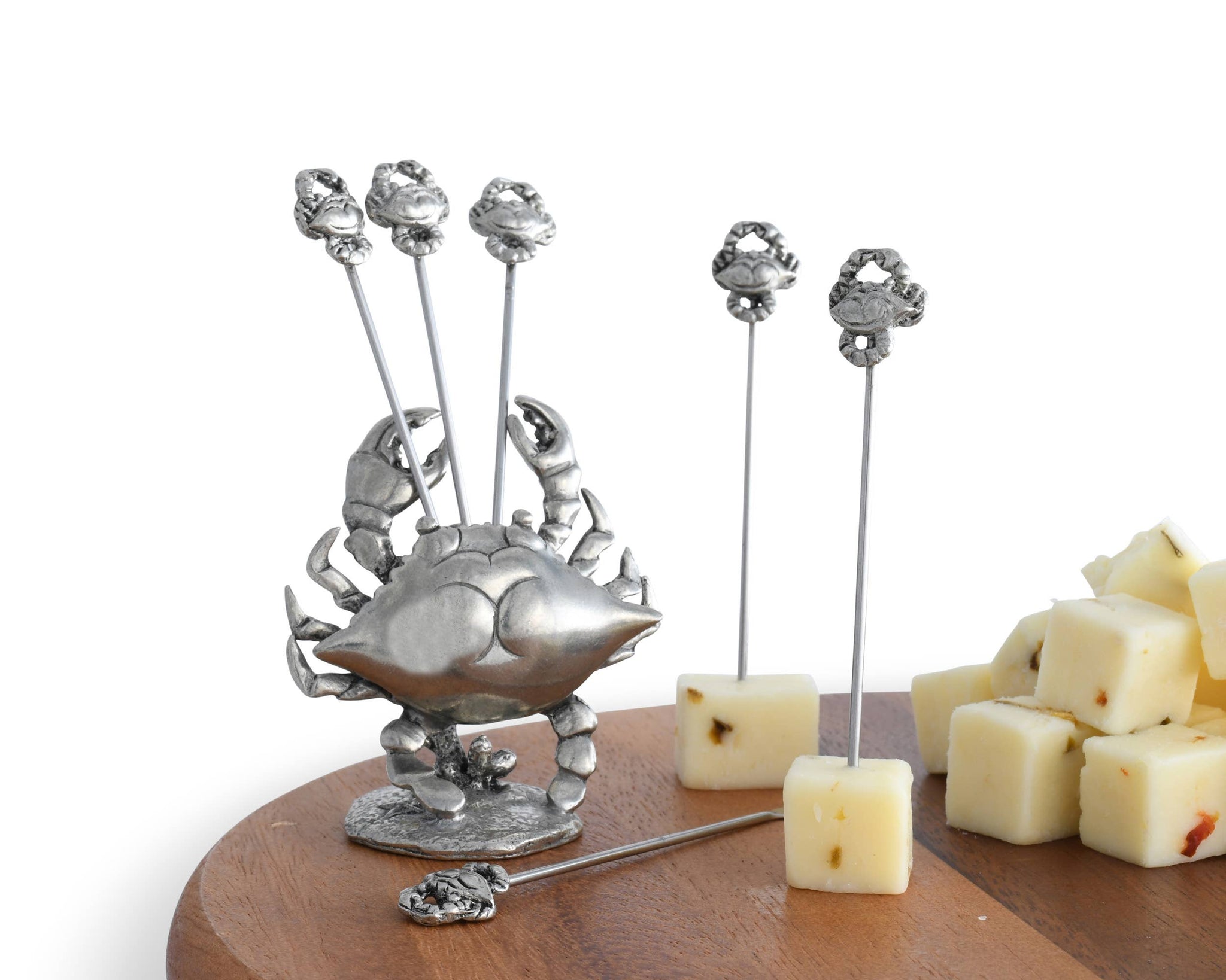 Vagabond House - Pewter Blue Crab Cheese Pick Set