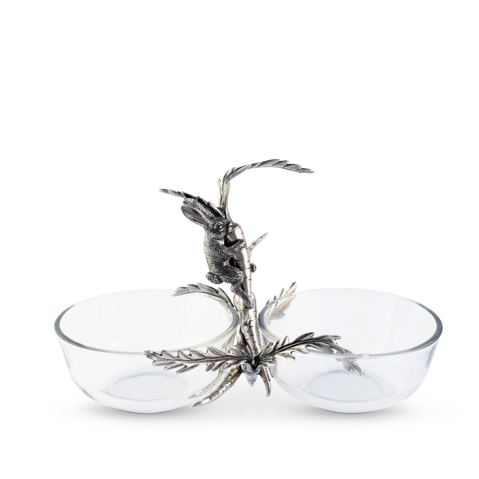 Vagabond House - Rabbit / Carrot Double Dish Condiment Server