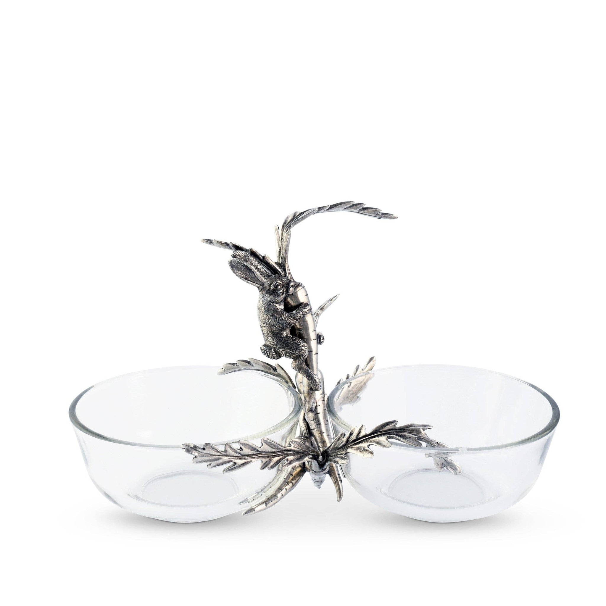 Vagabond House - Rabbit / Carrot Double Dish Condiment Server