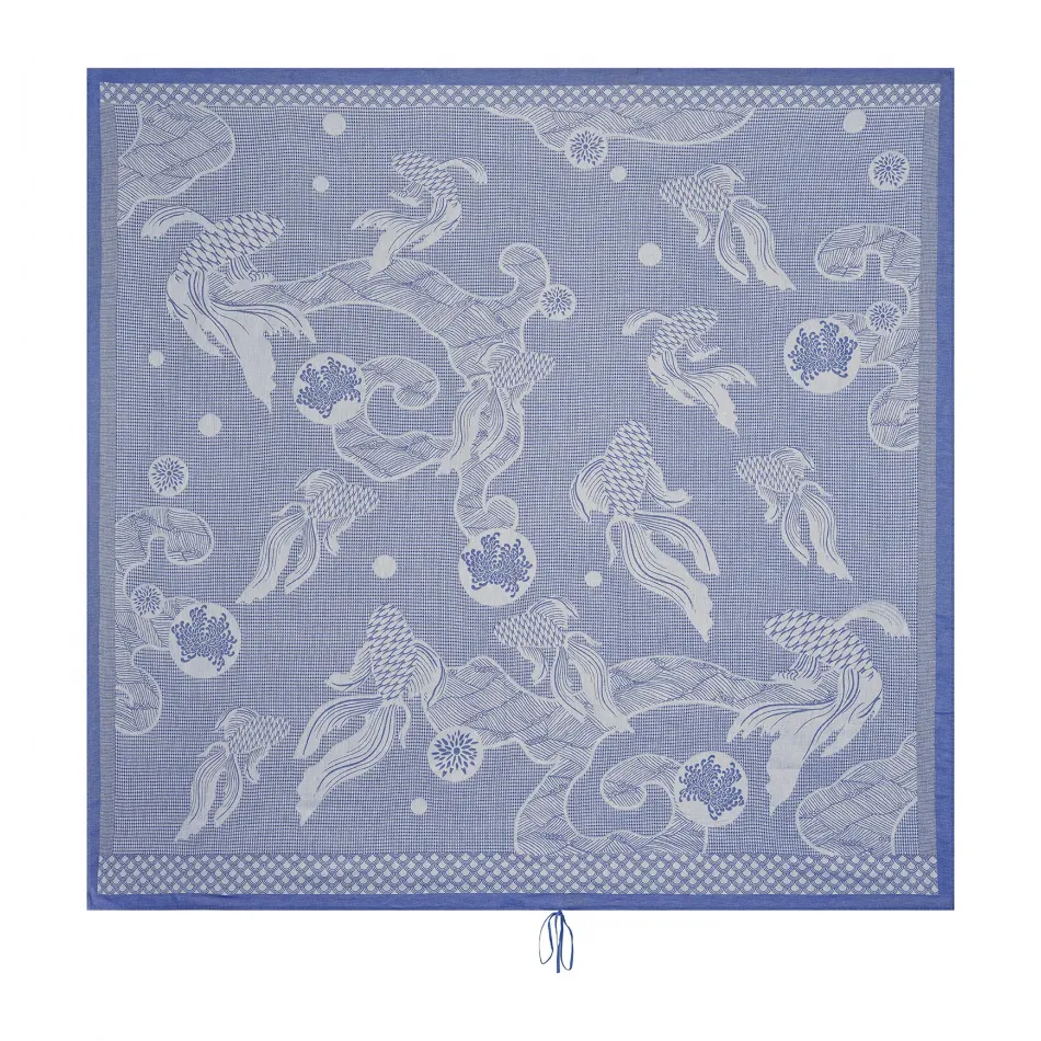 Le Jacquard Francais Oceanique Blue Beach Towel 78" X 78"