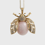 Joanna Buchanan - Sparkle bee hanging ornament, rose quartz