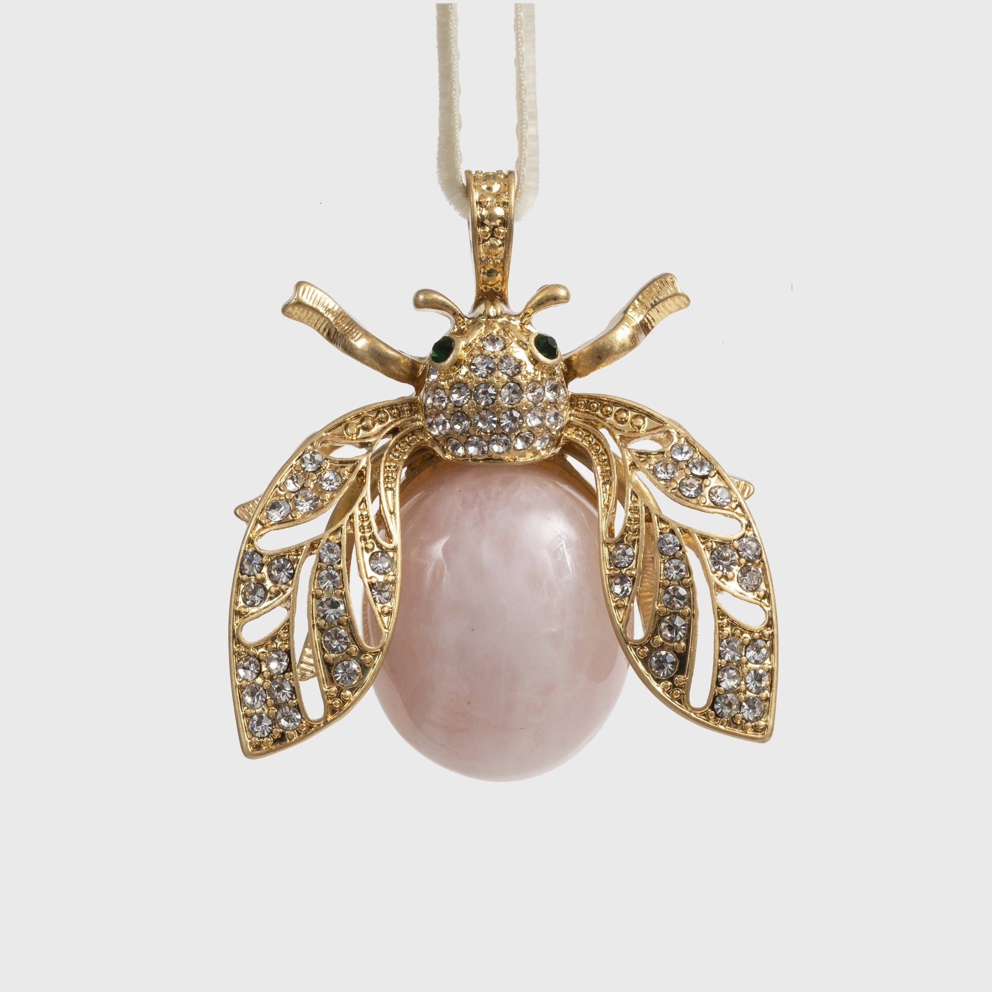 Joanna Buchanan - Sparkle bee hanging ornament, rose quartz