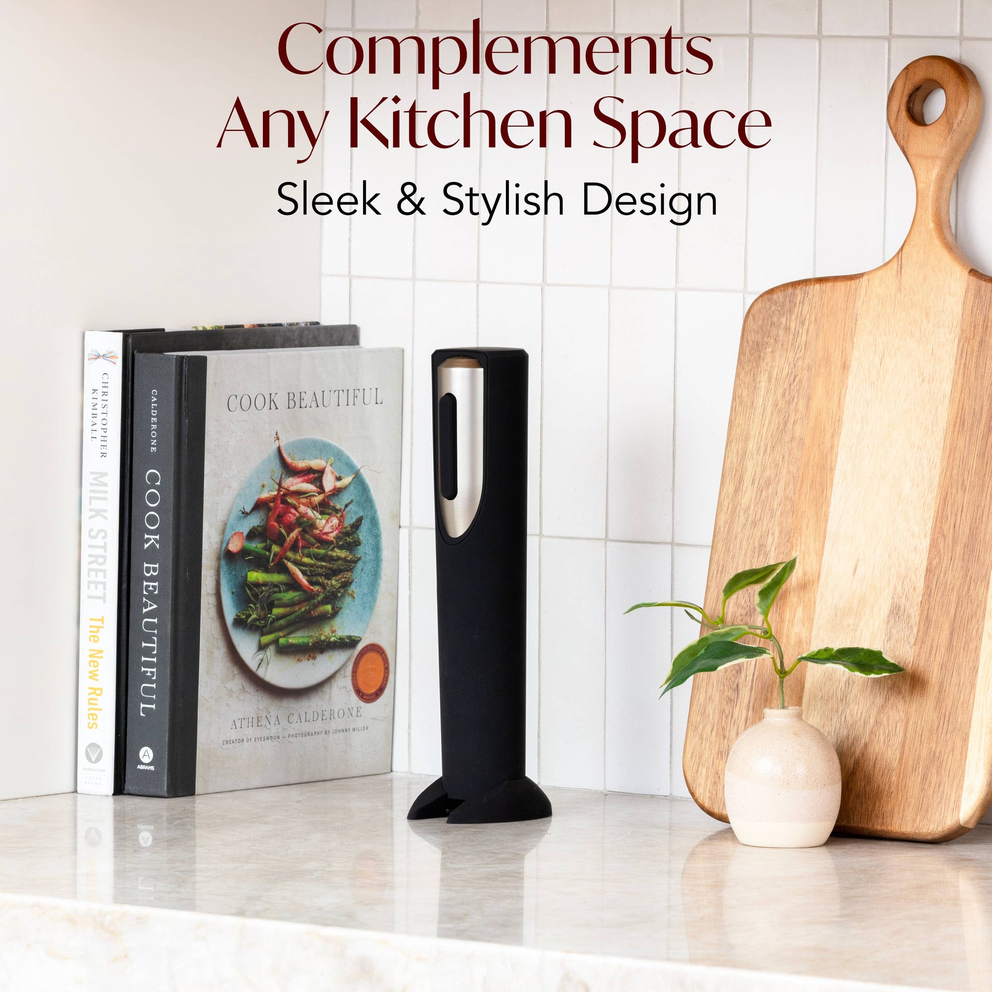 Vin Fresco - Vin Fresco Electric Wine Opener, Battery-Powered Corkscrew