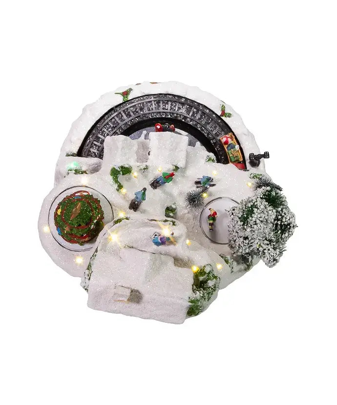 Kurt S. Adler, Inc. - 17"MUSICAL LED VILLAGE ON MTN TABLETOP