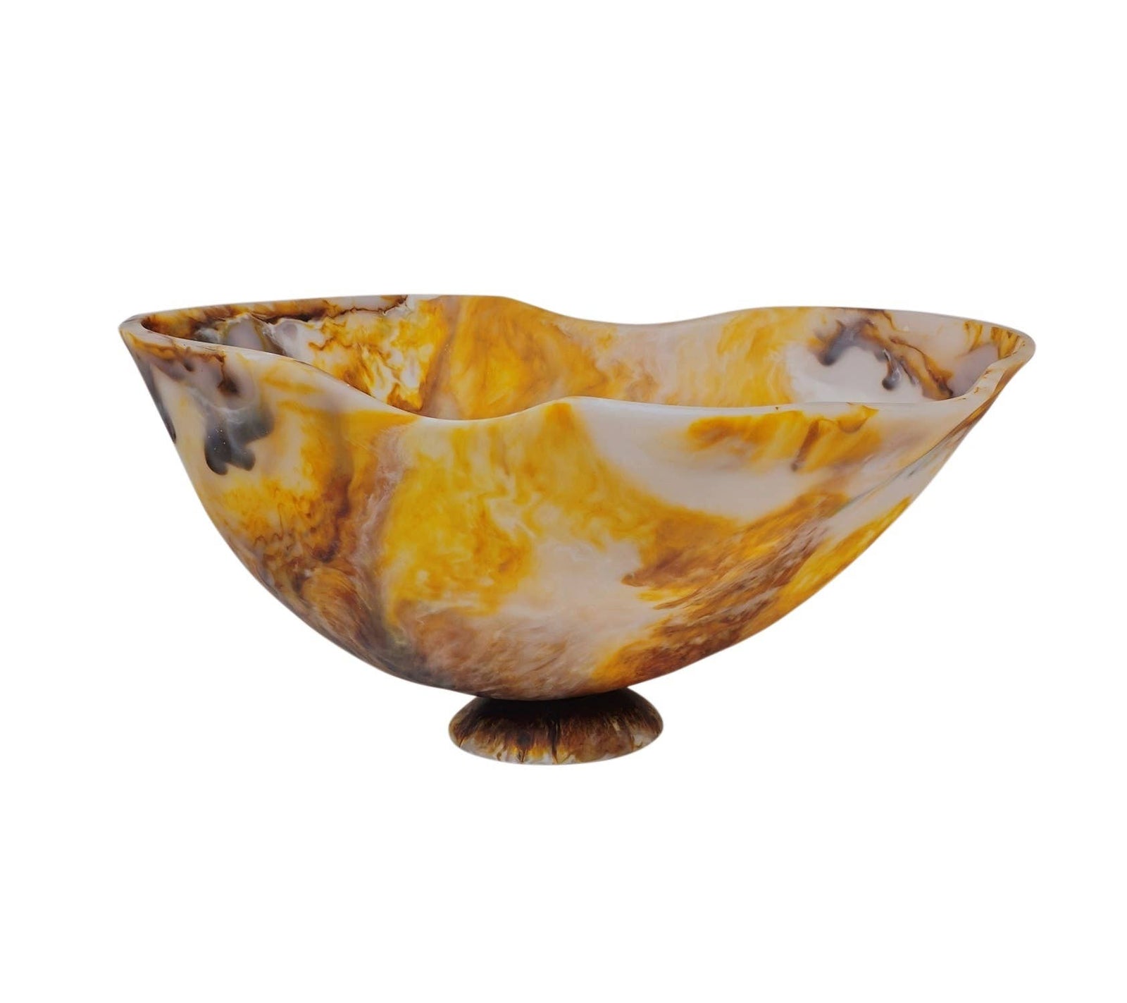 Lg Tortoiseshell Fruit Bowl Dia 21.2"