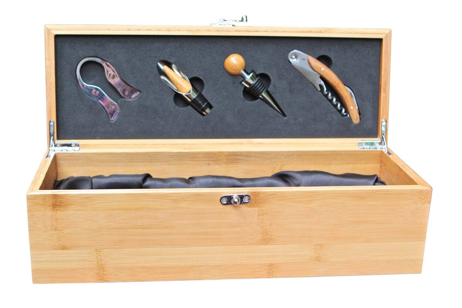 Case Elegance - Bamboo Wine Gift Box Set & Accessories