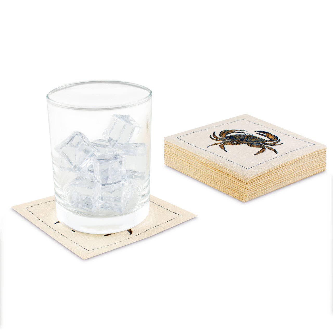 Five Star Napkins Inc. - Crustacean Cotton Cocktail Napkins - 50x