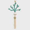 Joanna Buchanan - Coral tassel hanging ornament, turquoise