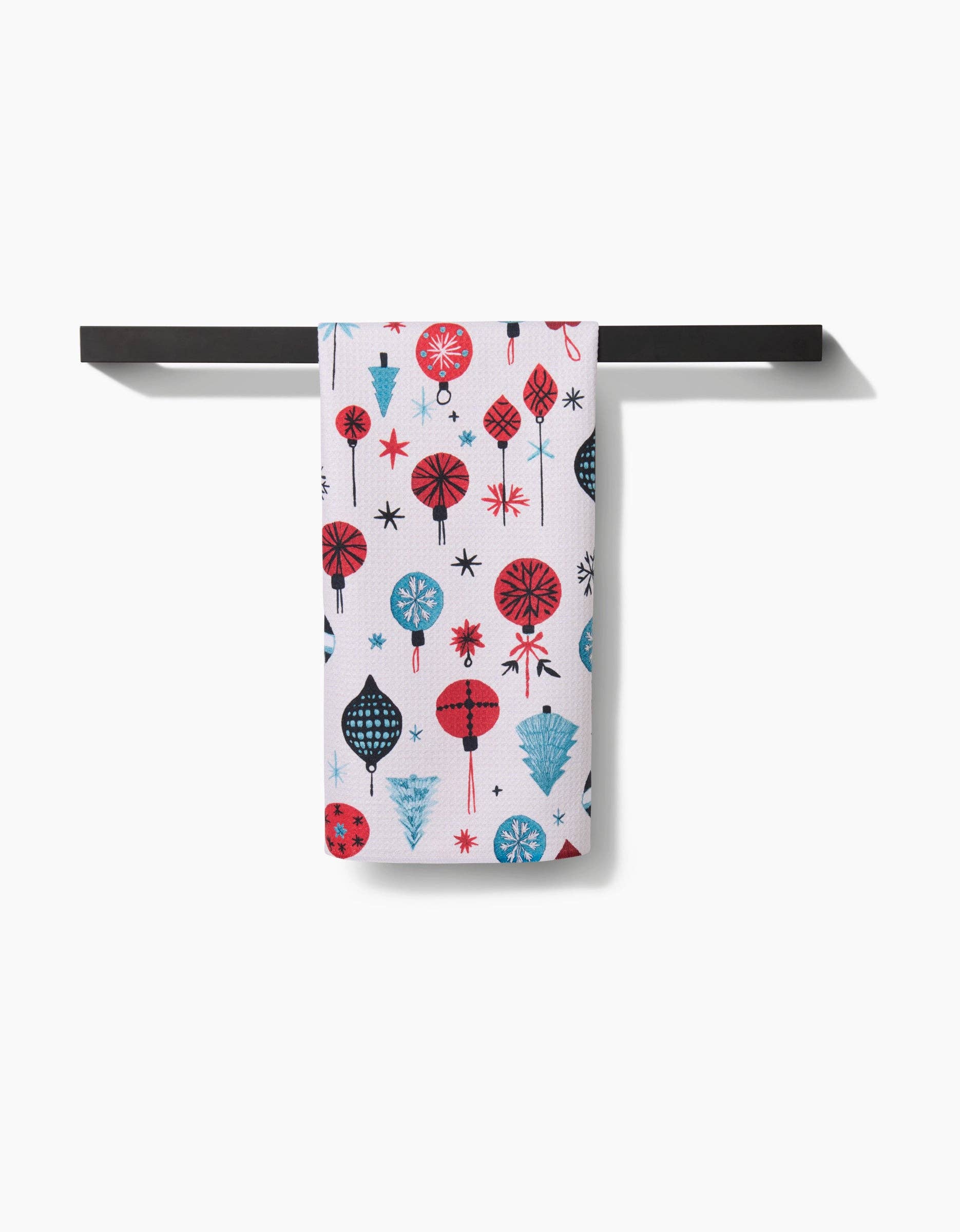 Geometry - Embroidered Ornaments Tea Towel