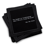 Five Star Napkins Inc. - Divorce Quotes - Black Cotton Cocktail Napkins 50x