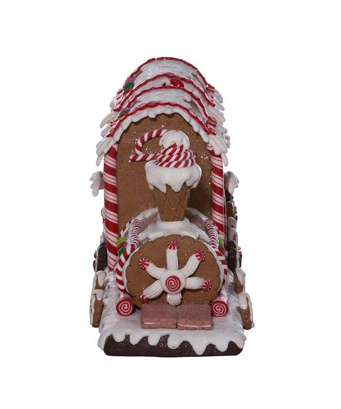 Kurt S. Adler, Inc. - 19.5"B/O GINGERBREAD LED TRAIN TABLETOP